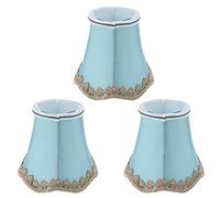 Buachois 3 paralumi in tessuto di sicurezza a clip E14 paralume in stile europeo moderno per casa, hotel, KTV club, verde