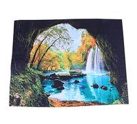 Buachois Arazzo da parete, 200 x 150 cm, motivo: caverna fiume paesaggio, motivo arazzo da parete, decorazione da parete, arazzo per soggiorno, camera da letto, decorazione da parete, decorazione da