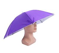 Buachois Cappello da Ombrello per Pesca Antivento con Protezione Solare, Berretto a Mani Libere Pieghevole sopra la Testa per l'Escursionismo (Viola)