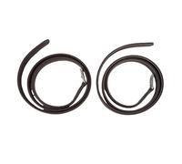 Buachois Cinghie Staffe Equestri Microfibra con Fibbie Acciaio Inox, Cinghie Staffe Sella Cavallo, Set di 2 per Equitazione (Marrone Scuro)