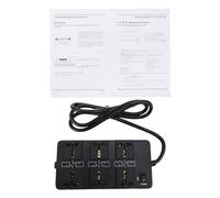 Buachois Controllore Sequenza Potenza con LED Indicatore, 6 Canali Metallo Tempo Sequenza 1s Connettore Universale per Alimentazione Stabile Dispositivi Elettronici