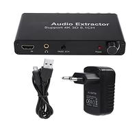 Buachois Estrattore Audio Decodificatore Audio 4K 3D a 5.1 Canali Convertitore HDMI con Uscite CEN SL SR FL FR per Home Cinema TV Box Consolle, Dispositivo Conforme UE per Audio Premium