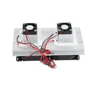 Buachois Kit di Raffreddamento a Doppio Nucleo, modulo refrigeratore 12V per mini aria condizionata, ventole doppie, lega alluminio, 120W, per piccoli elettrodomestici