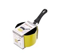 Buachois Mini Pentola da 14cm per Latte Zuppa Salsa Antiaderente Resistente Graffi e Scottature Con Manico Giallo Brillante Compatibile con Tutti i Piani Cottura Induzione Gas Elettrico (Giallo)