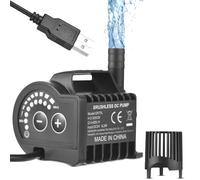 Buachois Pompa Acqua Elettrica,Mini Pompa Sommergibile Portatile da 5V, Regolazione della velocità a 8 Livelli Pompa per Fontana Piccola Portata Massima 600 L/H con Cavo USB da 2 m e (QR70L)
