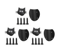 Buachois Portarotoli da Toilette con Design Gatto Nero, 3 Pezzi Organizzatore Carta Igienica per Bagno, Supporto Libero con Sostegno Rotoli, Accessorio Decorativo pe