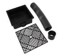 Buachois Prolunga per grondaia, Bacino di Raccolta con Tubo di prolunga da 5,1 Piedi e Coperchio del Filtro per Foglie Morte, Accessori per pluviali a Basso Profilo, Senza scavi Profondi