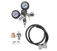 Buachois Riduttore di Pressione CO2, Regolatore Della Bombola del Gas CO2 con Doppio Manometro W21.8 per Macchina Della Birra, Produzione di Birra