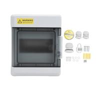Buachois Scatola Di Distribuzione 6 Vie con Serratura a Codice IP66 Impermeabile ABS PC Plastica, Enclosure Interruttori con Guida DIN e Connettori Impermeabili per Casa Hotel Shop