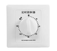 Buachois Timer per Conto alla Rovescia 30/60/120 Minuti Timer A Parete Interruttore Meccanico A Molla 86 Pannello per Luci Aspiratori Riscaldatori Pompe(#3)