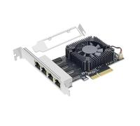 Buacoz Scheda di rete PCI-E X4 da 2,5 Gb a quattro porte, adattatore Gigabit Ethernet da 2500 Mbps con chip RTL8125B a 4 porte RJ45, supporta ESXi, Soft Routing, avvio PXE, server di aggregazione di