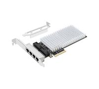 Buacoz Scheda di rete per server a quattro porte 2.5G con chip Intel I226 - PCI-E X4 Scheda Ethernet Gigabit Ethernet 2500M Adattatore di rete LAN RJ45 Supporto Windows 10/11 Windows Server 2019/2022