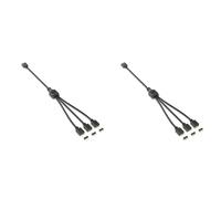 BUAGOUWZ 2X di Prolunga 5V un 3 Pin per Scheda Madre del Computer Prolunga di Connessione Hub 1 Punto 3 Splitter ARGB, Nero