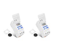 BUAGOUWZ 2X Interruttore Orario Digitale Programmabile Relè Controllo Timer AC 220V 16A Montaggio su Guida Din Interruttore Timer TM919A