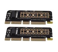 BUAGOUWZ 2X Scheda Convertitore da SSD M.2 NVMe Un PCI-E X16 Scheda Chiave NGFF M-Key M.2 PCIe PCI-Express X4 / X8 / X16