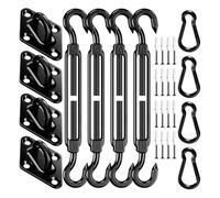 BUAGOUWZ Accessori Vele Parasole Kit Esterno Resistente UV Venti | Progettato per resistere a , raggi UV e venti, mantiene le vele saldamente in posizione.