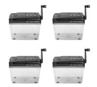 BUAGOUWZ Manual Paper Shredder 4-Pack No Electricity Foldable Crank Compact | Transparent body lets you see when it's time to empty, keeping you in control; compact, no power needed, reliable manual use.
