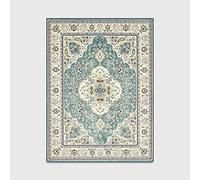 BUANFUA tappeto Home Elegante Zerbino Scendiletto 45X75CM Vento nazionale persiano azzurro Design Soggiorno Salotto cameretta