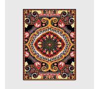 BUANFUA Tappeto Home Elegante Zerbino Scendiletto Runner 45X75CM Rosso alla Turca di Design Soggiorno Salotto Moderno Cameretta