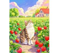 BUANJIAJU Disegno a punto croce di un gatto, 11 ct, per principianti, kit di ricamo, fai da te, stampa accurata, regalo fatto a mano, 40x50 cm