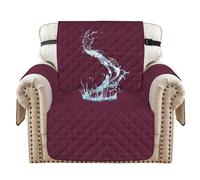 BUAOGDVG 100% Impermeabile Copripoltrona 1 Posti Con Braccioli, Copridivani Trapuntato Con Tasche, Salvadivano Antiscivolo Antimacchia(G,1 Posto (L 60 CM))