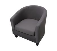 BUAOGDVG 2 Pezzi Copripoltrona 1 Posto Chesterfield Elasticizzato, Poltrona Club da Cocktail Antiscivolo Rimovibile Tub Chair Copripoltrona per Camera da Letto Bar(Grigio Scuro)
