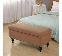 BUAOGDVG Copri Pouf Rettangolare Elasticizzato con Coperchio, Ottomano Elasticizzata Copri Pouf Rimovibile Elasticizzato Copri Poggiapiedi Lavabile Fodera per Poggiapiedi(Cammello,120-160cm)