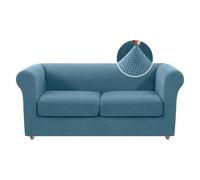 BUAOGDVG Copridivano elasticizzato a 2 Posti con 2 Copricuscini, Copridivano antiscivolo a due posti con Copricuscino Separato per animali domestici, cani,I