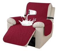 BUAOGDVG Copripoltrona Relax Reclinabile 1 Post, Copri Poltrona Con Braccioli, Copripoltrona 1 Posto Con Braccioli, Copripoltrone Con Fascia Elastica, Copridivano Reclinabile(Rosse,59 CM)