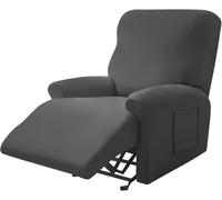 BUAOGDVG Copripoltrona Relax Reclinabile Elettrica Con Tasche Fodera Per Poltrona,Universale Coprisedile Chivas Poltrona Reclinabile Relax Completo Elasticizzato, Copertura Per Poltrona(1,1 Seat)