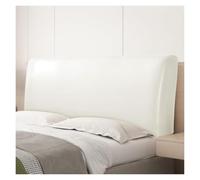 BUAOGDVG Copritestiera Letto Matrimoniale Ecopelle Copri Testata Letto | Una Piazza E Mezza Elastica Universale Copertura per Testiera per Letto Protezione(White,2-2.2m)