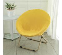 BUAOGDVG Petit Fauteuil Pliable de Salon & Chambre Rond Lecture Pliante Fauteuils D'appoint Portable Chaise en Métal