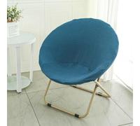 BUAOGDVG Petit Fauteuil Pliable de Salon & Chambre Rond Lecture Pliante Fauteuils D'appoint Portable Chaise en Métal