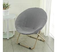 BUAOGDVG Petit Fauteuil Pliable de Salon & Chambre Rond Lecture Pliante Fauteuils D'appoint Portable Chaise en Métal