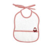 Bubabù Bavetta da Ricamare BABBO cm 16x20 Bavetta Natalizia con tasca etamine da ricamare Cotone 100% Made in Italy (BABBO)