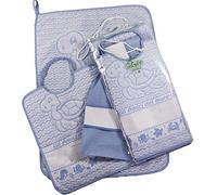 Bubabù COM109-AZZ Completo Asilo Amici del Mare, Azzurro, 3 pezzi