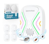 Bubbacare Repellente per ratti ad ultrasuoni, 4 pezzi, repellente per topi ad ultrasuoni, repellente di controllo ratti/topi/roditori senza sostanze chimiche e trappole