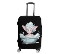 Bubble Bath Sphynx Cat Copertura per bagagli da viaggio, lavabile, antigraffio, protezione per valigie, Stile:, XL