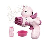 Bubble Blower Cartoon 9 Holes Automatic Bubble Machine with Light Party Favors Summer Toy Outdoor Activity Birthday Gift for Kids