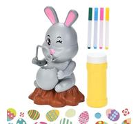 Bubble Blower Machine - Rabbit Blower Toy With Music Light | Small Bubble Machine With DIY Painting Area For Children, Outdoor, Birthday Party, Easter Basket Stuffers