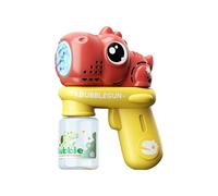 Bubble Blower Wand, LED Light Foam Maker Toy for Kids Outdoor Play, Dinosaur Themed Design with Color Changing Glow Function, Suitable for Birthday Party Lawn Beach Pool Activity, 6.69x4.72x2.36inch