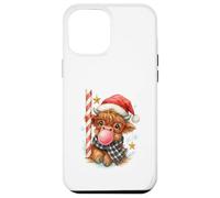 Bubble Blowing Highland Cow Christmas Cute Holiday Custodia per iPhone 12 Pro Max