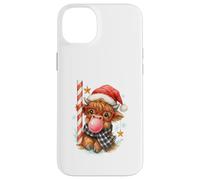 Bubble Blowing Highland Cow Christmas Cute Holiday Custodia per iPhone 14 Plus