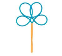 Bubble Brothers 1 asta per bolle di sapone, giocattolo per bambini, per interni ed esterni, perfetto per il compleanno dei bambini, 5 anelli fatti a mano, lunghi 24 cm (fiore con 4 fori)