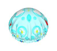 Bubble Dream Cuffia da impermeabile, Cuffia elastica per capelli da bagno Protezione ambientale Cuffia da bagno per capelli, Doppio strato impermeabile Cappello da da bagno