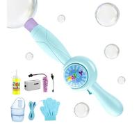 Bubble Fog Wand For Home - Rechargeable Bubble Maker, Colorful Light Mist Blower | Elastic Fun Machine Bubbles Generator Device Outdoor Beach Summer Activity Play Equipment Party Entertainment Tool