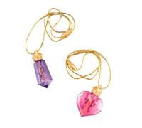 Bubble Fun - Set di 2 collane con bolle di sapone, 2 collane con ciondolo a forma di cuore e cristallo, 2 x 15 ml, lunghezza: 60 cm, a partire dai 3 anni in su