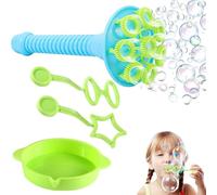 Bubble Game - Bubbles, 3x Bubble Wands, Trumpet Bubbless Wand, Manual Bubbles Blowers, Outdoor School Bath Entertainment Kit With Bubbless Play Collection For Children