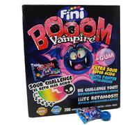 Bubble Gum Boom Vampiro Caramella Dura Gomme Acida 200 Pezzi Display