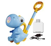 Bubble Lawn Mower, Dinosaur Bubble Blower,Blower di bolla automatico con luce a LED | 10 buche, intrattenimento da giardino, dinosauro spingi i giocattoli per il cortile per all'aperto